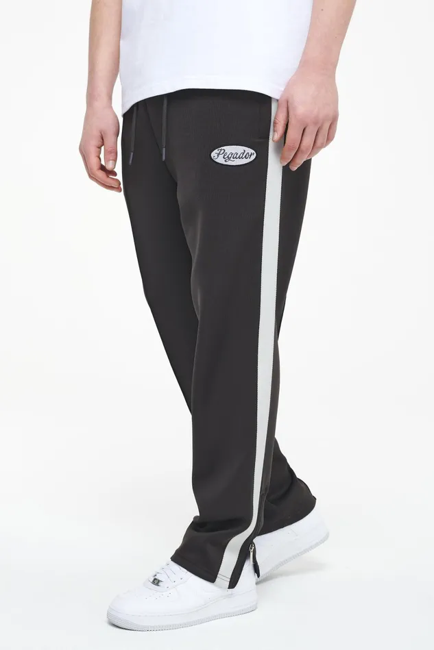 Men Pegador Pants and Joggers Davie Wide Track Pants Black Ink Angels Cream