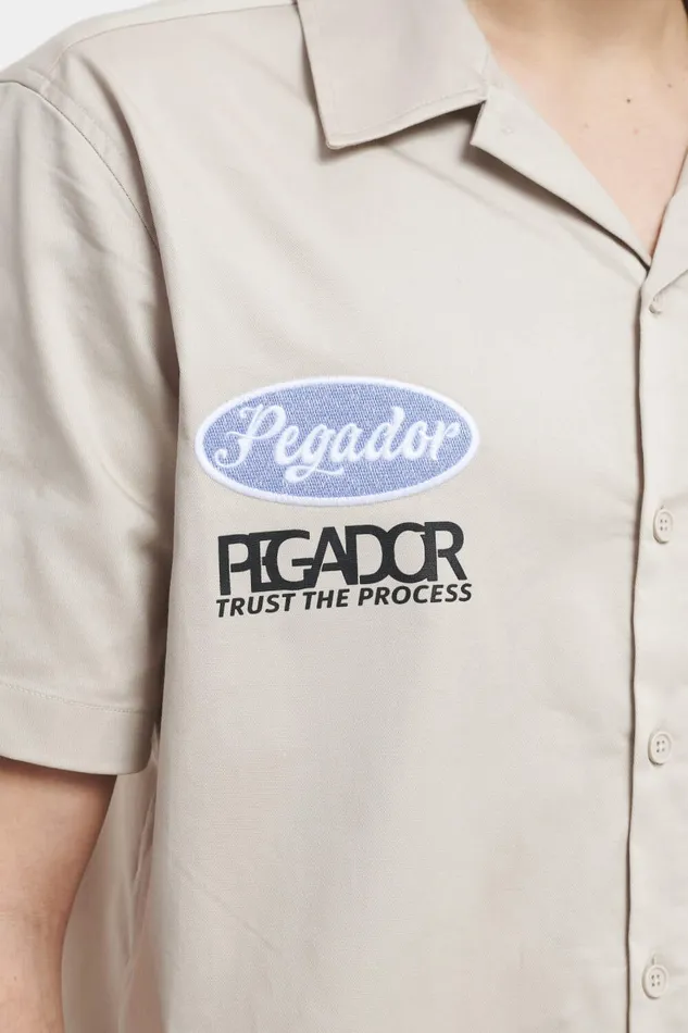 Men Pegador Shirts Briar Work Shirt Angels Cream Men Pegador Shirts Briar Work Shirt Angels Cream