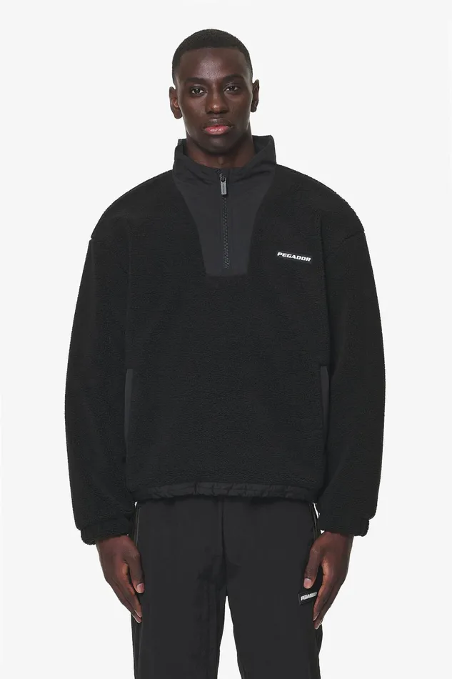 Men Pegador Sweaters Fierro Teddy Halfzip Sweater Black
