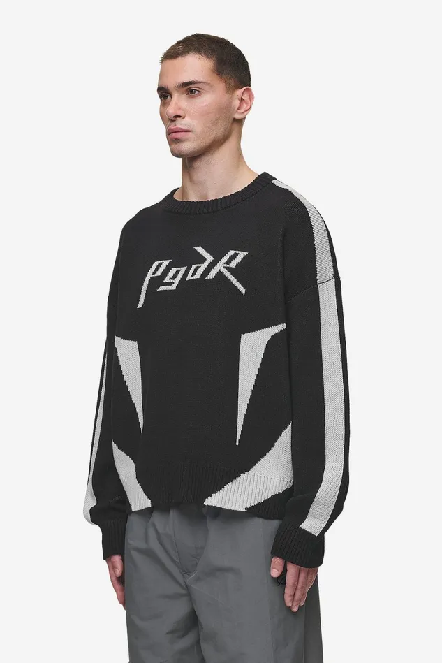 Men Pegador Sweaters Kazan Boxy Knit Sweater Black Light Grey Men Pegador Sweaters Kazan Boxy Knit Sweater Black Light Grey