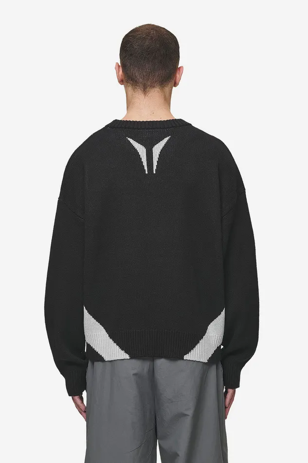 Men Pegador Sweaters Kazan Boxy Knit Sweater Black Light Grey Men Pegador Sweaters Kazan Boxy Knit Sweater Black Light Grey
