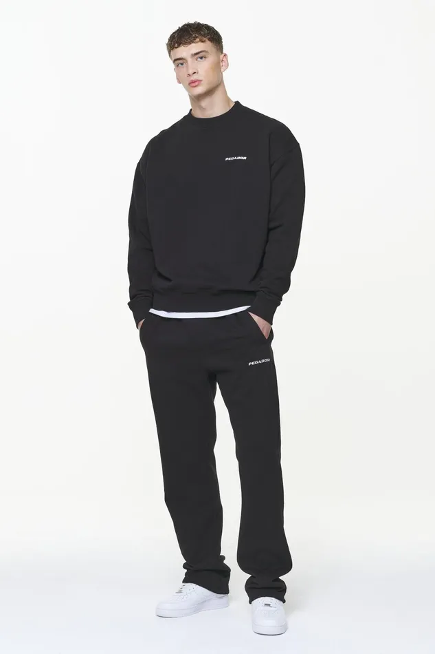 Men Pegador Sweaters Logo Oversized Sweater Vintage Washed Onyx Black Men Pegador Sweaters Logo Oversized Sweater Vintage Washed Onyx Black