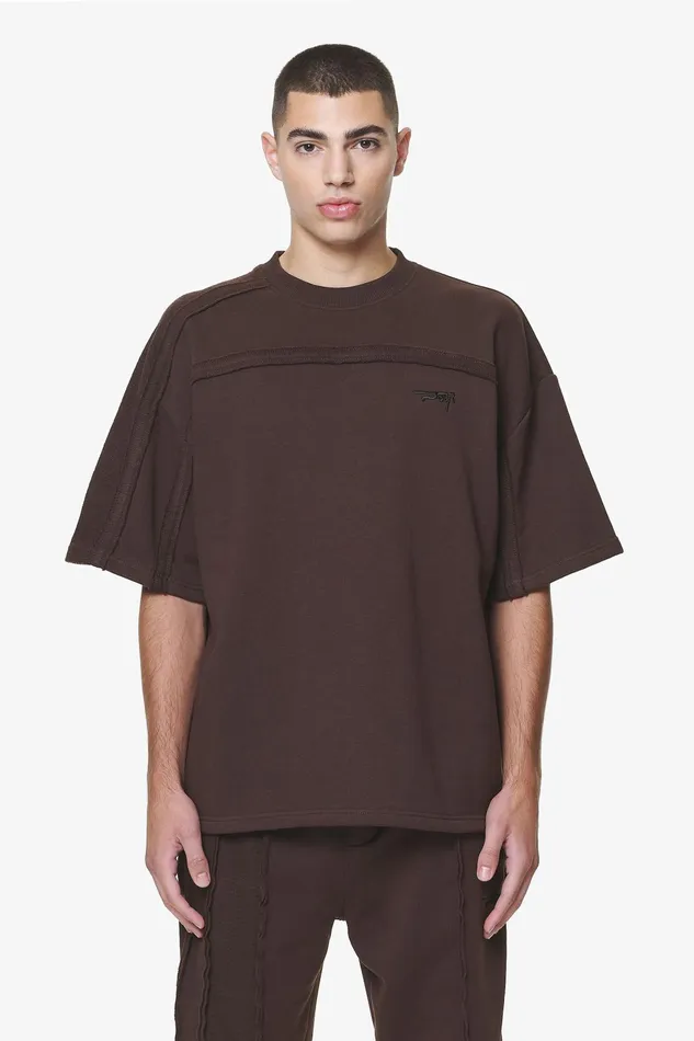 Men Pegador Tees Abart Inside Out Boxy Tee Washed Oak Brown