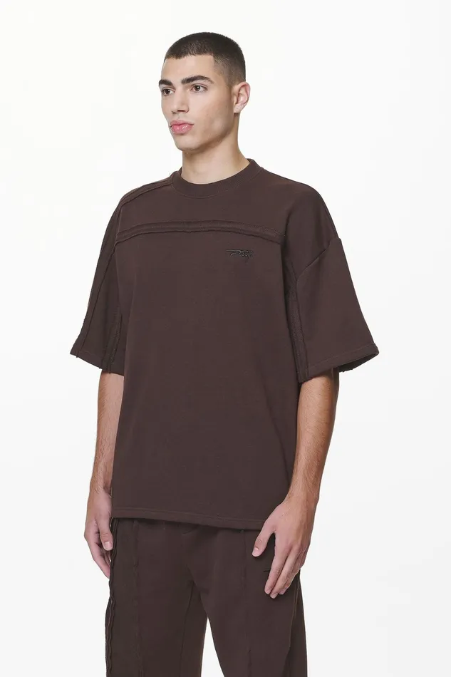 Men Pegador Tees Abart Inside Out Boxy Tee Washed Oak Brown Men Pegador Tees Abart Inside Out Boxy Tee Washed Oak Brown