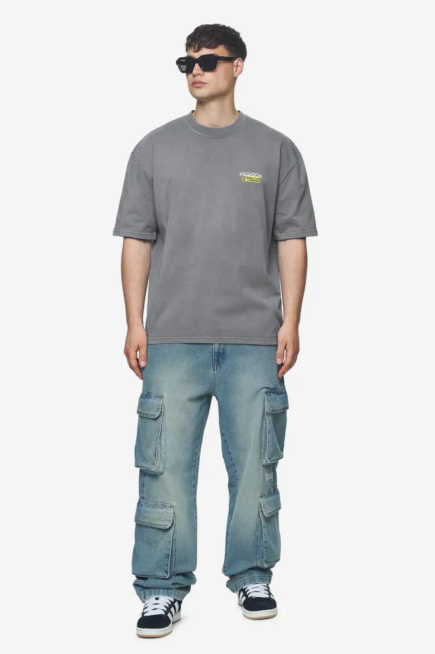 Men Pegador Tees Kort Oversized Tee Vintage Grey Men Pegador Tees Kort Oversized Tee Vintage Grey