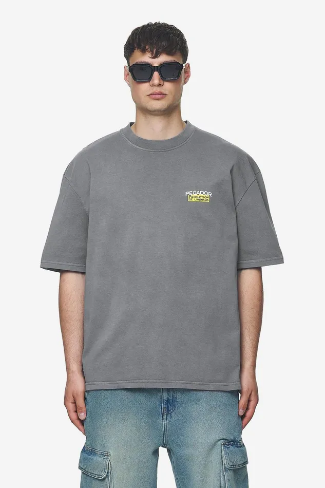 Men Pegador Tees Kort Oversized Tee Vintage Grey Men Pegador Tees Kort Oversized Tee Vintage Grey