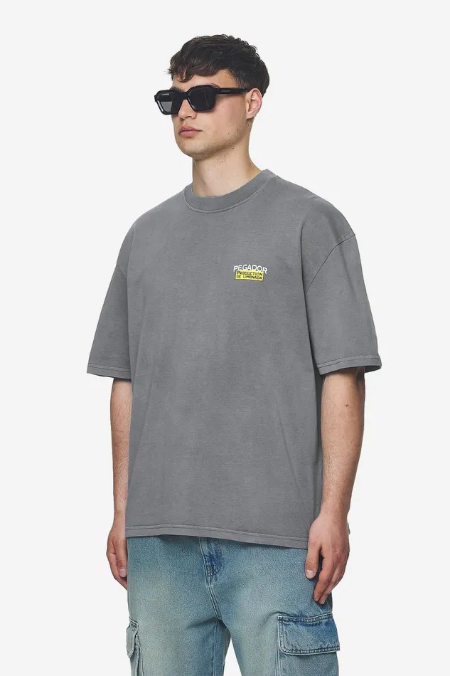 Men Pegador Tees Kort Oversized Tee Vintage Grey Men Pegador Tees Kort Oversized Tee Vintage Grey