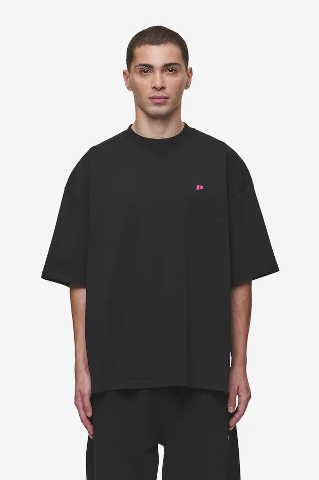 Men Pegador Tees Leono Boxy Tee Washed Black Virtual Pink Gum