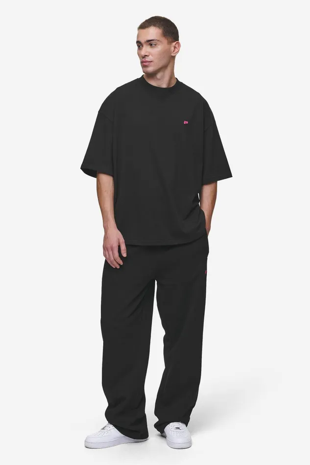 Men Pegador Tees Leono Boxy Tee Washed Black Virtual Pink Gum Men Pegador Tees Leono Boxy Tee Washed Black Virtual Pink Gum