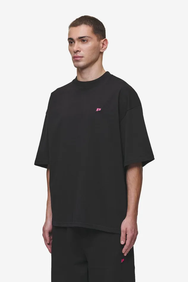 Men Pegador Tees Leono Boxy Tee Washed Black Virtual Pink Gum Men Pegador Tees Leono Boxy Tee Washed Black Virtual Pink Gum