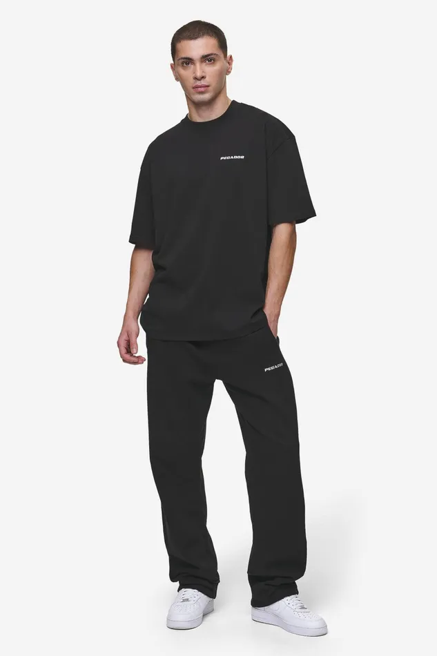 Men Pegador Tees Logo Oversized Tee Washed Black Men Pegador Tees Logo Oversized Tee Washed Black