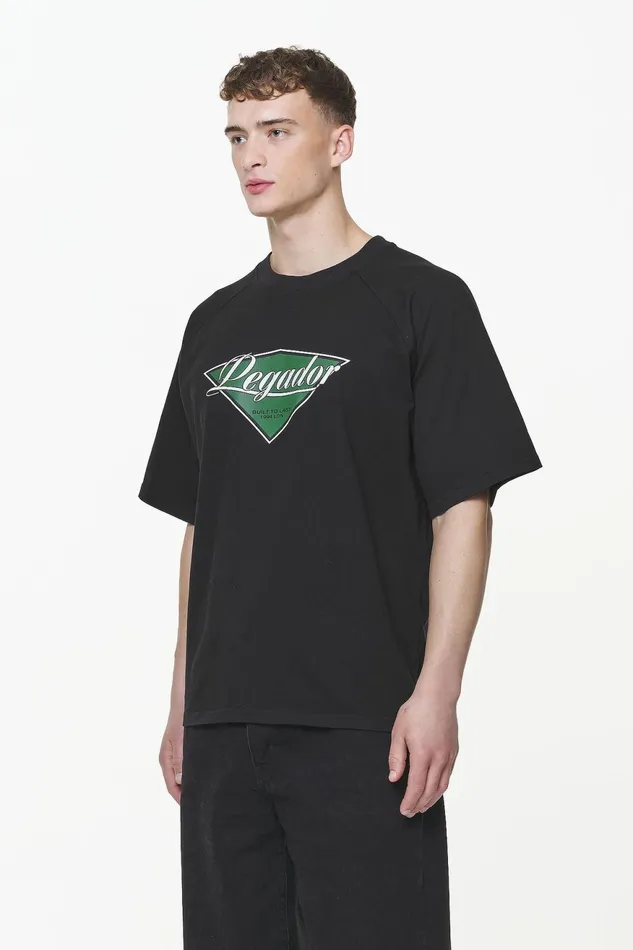 Men Pegador Tees Trafford Raglan Boxy Tee Vintage Washed Onyx Black Men Pegador Tees Trafford Raglan Boxy Tee Vintage Washed Onyx Black