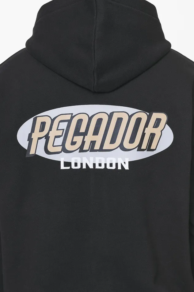 Men Pegador Zip Hoodies County Oversized Sweat Jacket Vintage Washed Onyx Black Men Pegador Zip Hoodies County Oversized Sweat Jacket Vintage Washed Onyx Black