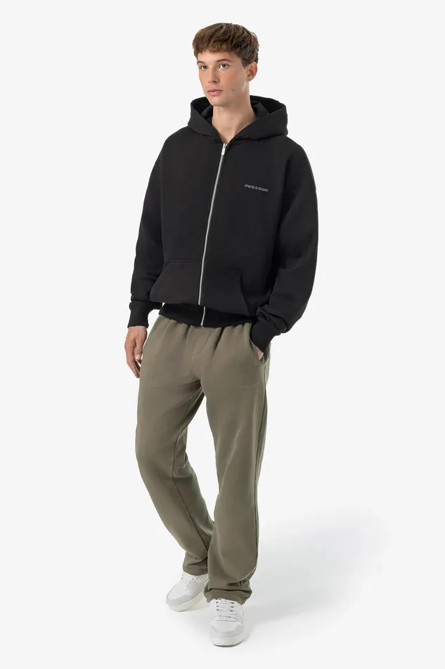 Men Pegador Zip Hoodies Logo Oversized Sweat Jacket Washed Black Dark Grey Gum Men Pegador Zip Hoodies Logo Oversized Sweat Jacket Washed Black Dark Grey Gum