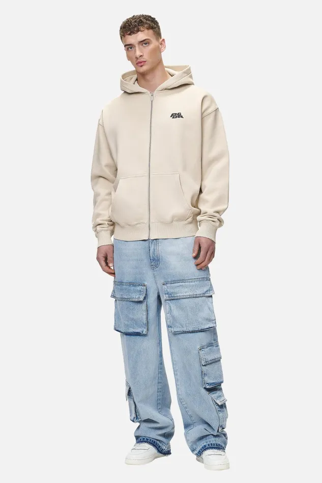 Men Pegador Zip Hoodies Narson Oversized Sweat Jacket Washed Desert Sand Men Pegador Zip Hoodies Narson Oversized Sweat Jacket Washed Desert Sand