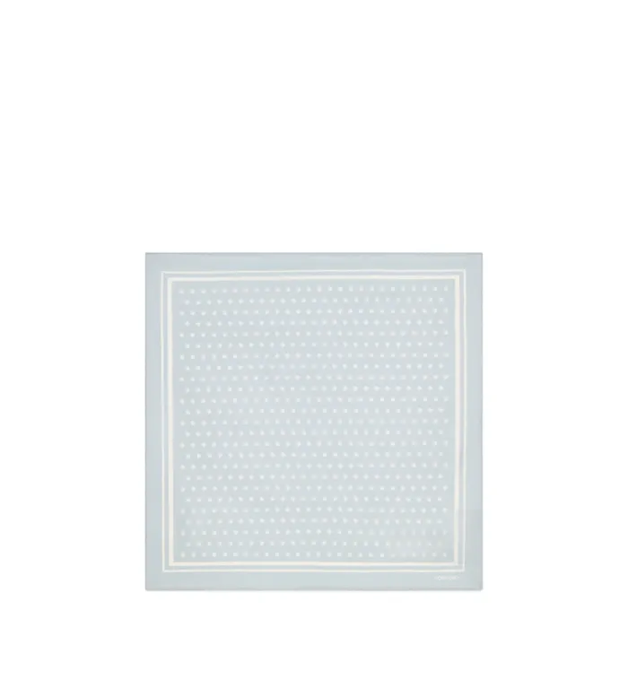 Men Pocket Squares Tom Ford Polka Dot Square Design Pocket Square Silver Blue