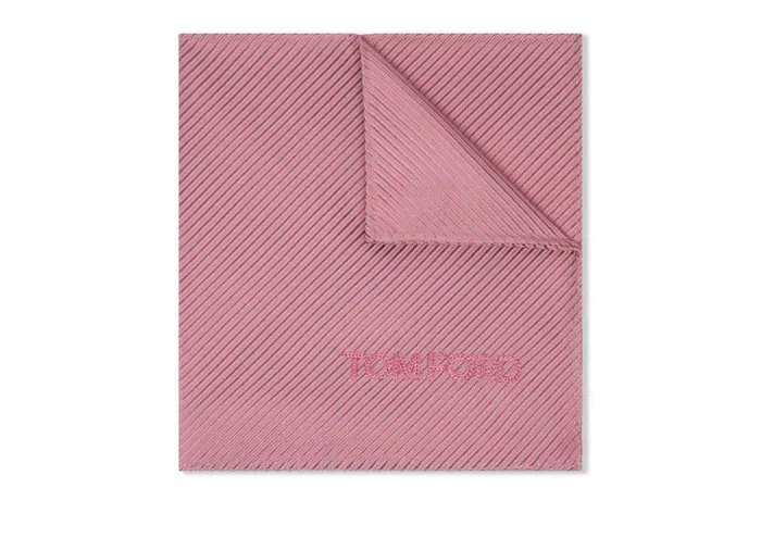 Men Pocket Squares Tom Ford Twill Jacquard Pocket Square Rose Pink