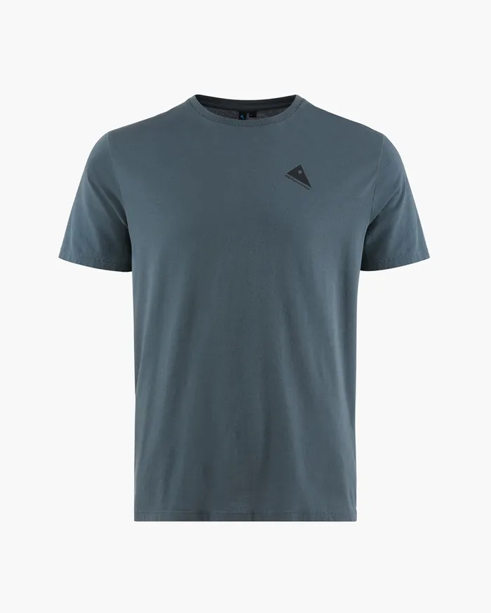 Men Runa Nomad Organic Cotton Short Sleeve Tee Thistle Blue Klttermusen TShirts