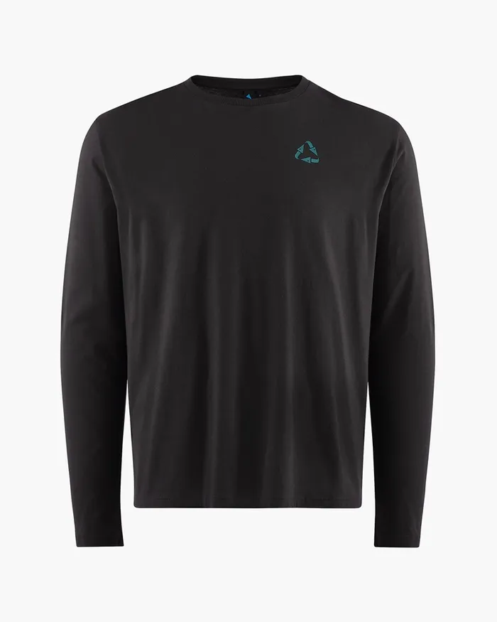 Men Runa Scrambling Organic Cotton Long Sleeve Tee Raven Klttermusen TShirts