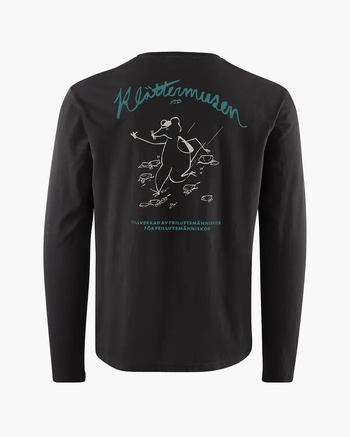 Men Runa Scrambling Organic Cotton Long Sleeve Tee Raven Klttermusen TShirts
