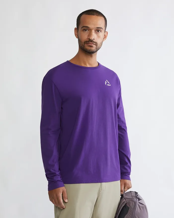 Men Runa Scrambling Organic Cotton Long Sleeve Tee Raven Klttermusen TShirts