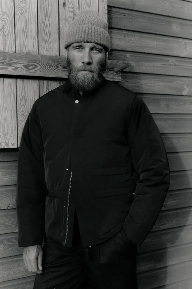 Men Ryan Military Bomber Jacket Black Norse Projects Outerwear
