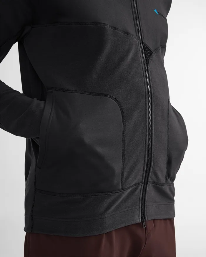 Men Sigyn Hooded Zip Amber Gold Klttermusen Fleeces and Sweaters