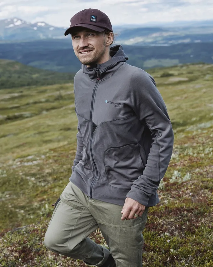 Men Sigyn Hooded Zip Amber Gold Klttermusen Fleeces and Sweaters