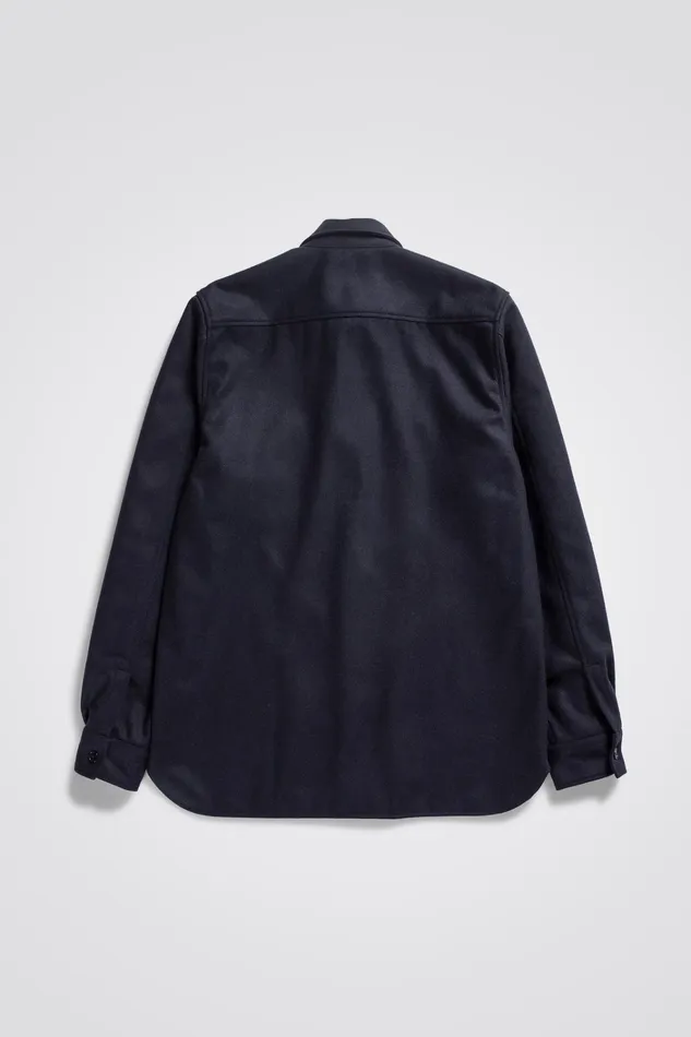 Men Silas Wool Dark Navy Norse Projects Overshirts