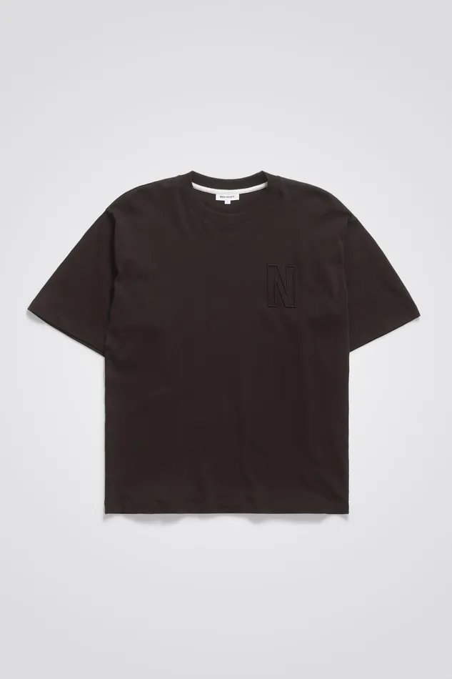 Men Simon Loose N Logo TShirt Espresso Norse Projects TShirts