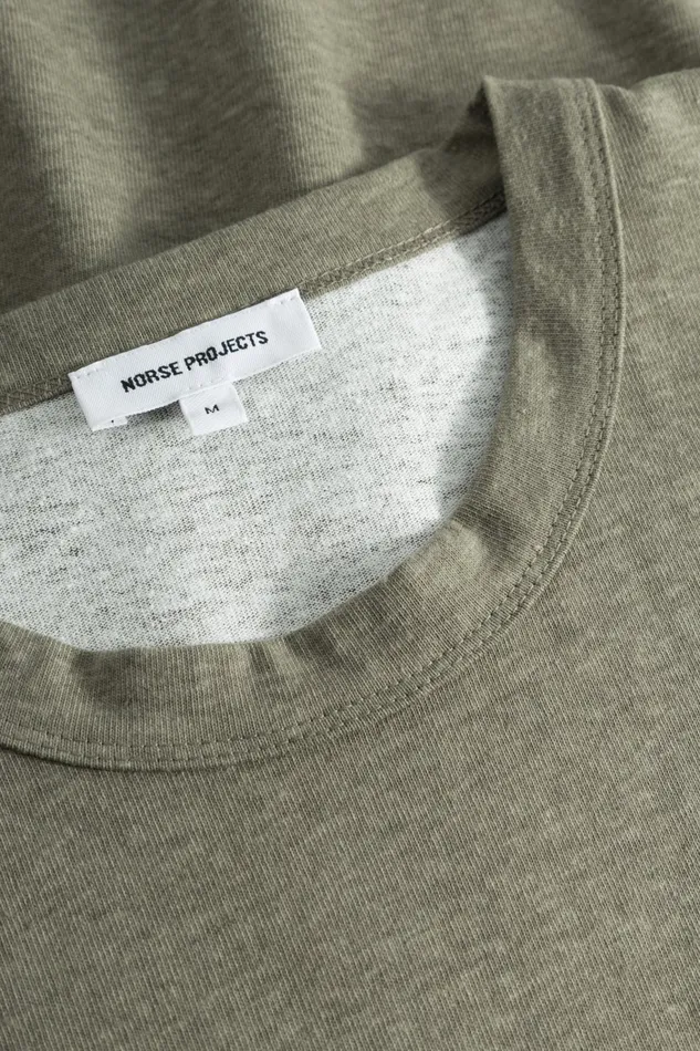Men Simon Loose Printed TShirt Sediment Green Norse Projects TShirts