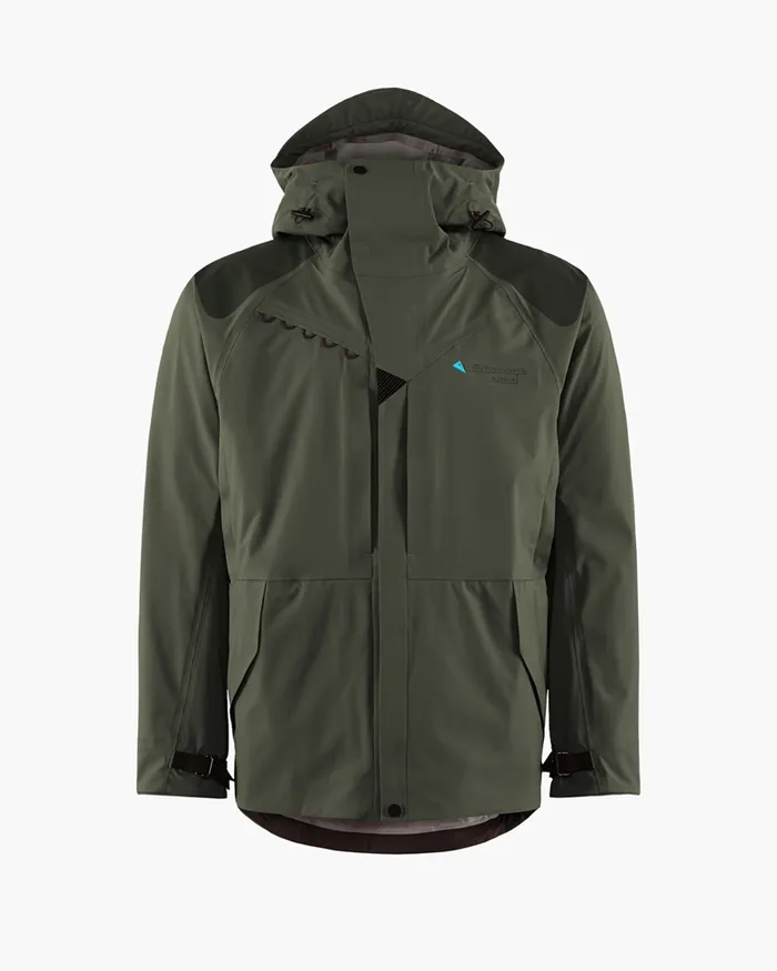 Men Skirner Waterproof Cutan Jacket Rosin Green Klttermusen Waterproof Jackets