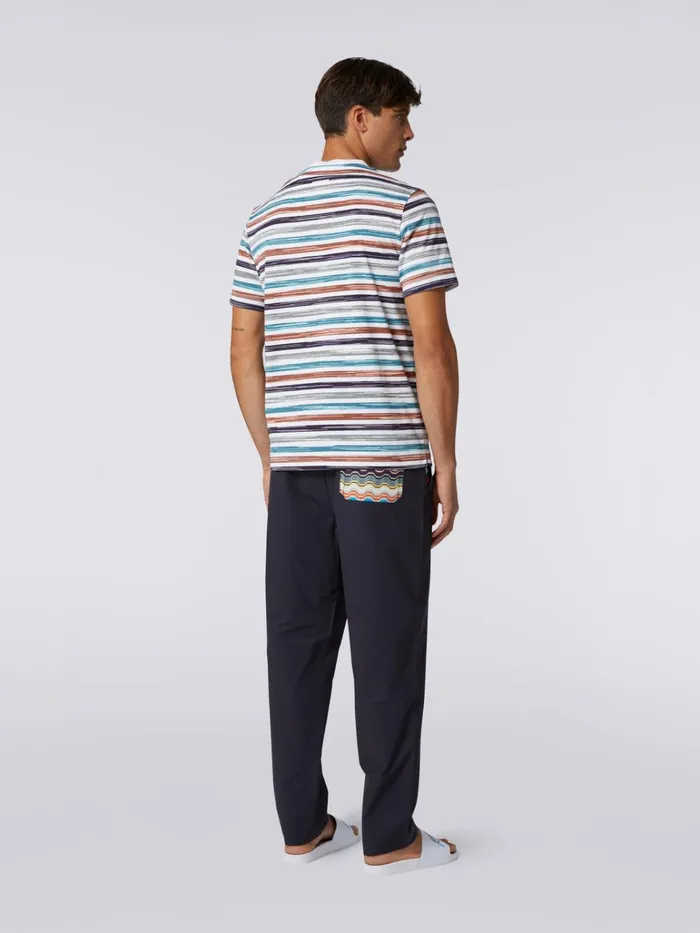Men Slub Cotton Jersey CrewNeck TShirt Multicoloured Missoni Polos and Tshirts Men Slub Cotton Jersey CrewNeck TShirt Multicoloured Missoni Polos and Tshirts