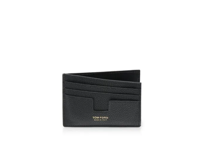 Men Small Leather Goods Tom Ford Grain Leather Cardholder Black Men Small Leather Goods Tom Ford Grain Leather Cardholder Black