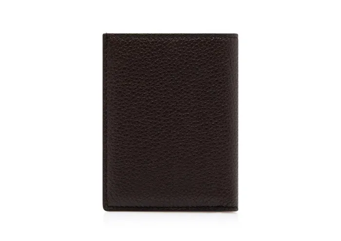 Men Small Leather Goods Tom Ford Grain Leather Folding Cardholder Chocolate Almond Men Small Leather Goods Tom Ford Grain Leather Folding Cardholder Chocolate Almond