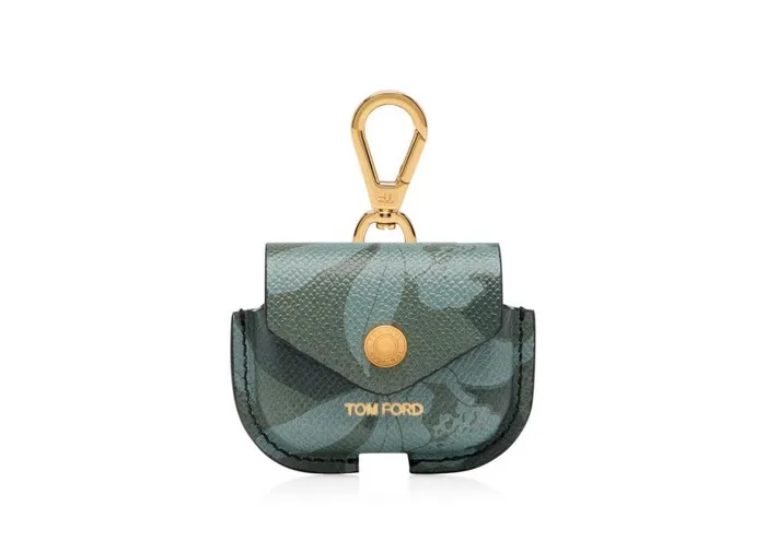 Men Small Leather Goods Tom Ford Orchid Camo Print Leather Airpod Case Orchid Camo