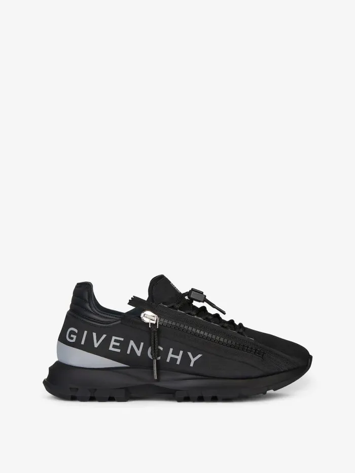 Men Sneakers Givenchy Spectre Runner Sneakers In Synthetic Fiber With Zip Black