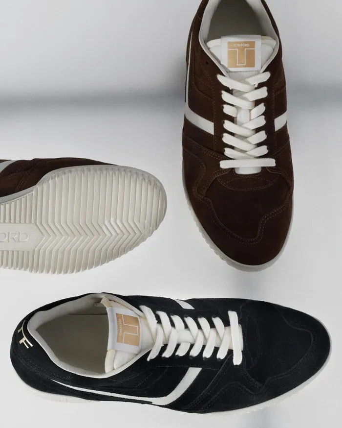 Men Sneakers Tom Ford Suede Jackson Sneaker Hazel Men Sneakers Tom Ford Suede Jackson Sneaker Hazel