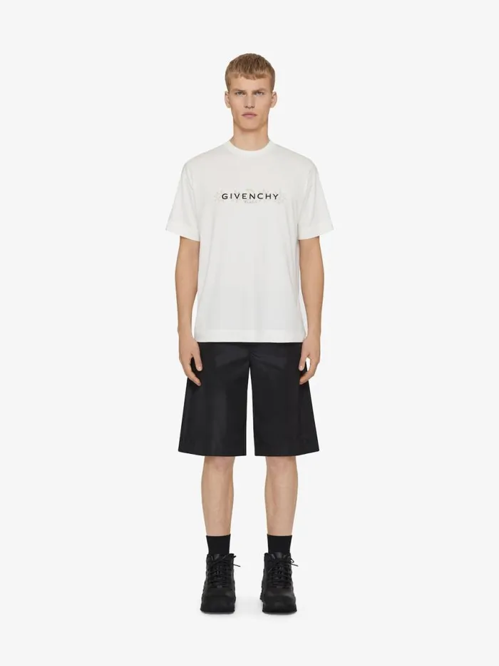 Men TShirts Givenchy GIVENCHY Reverse Tshirt In Cotton With Tarot Print Ivory