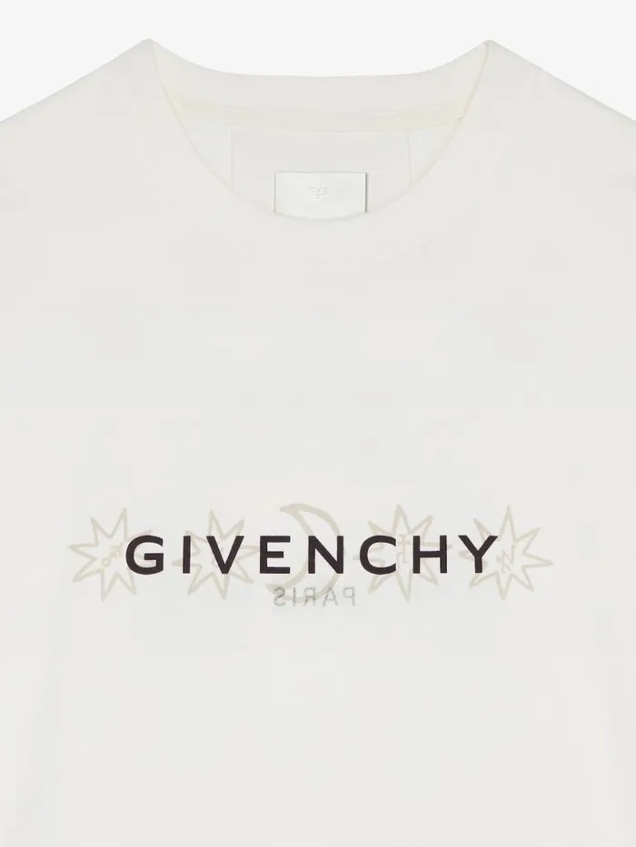 Men TShirts Givenchy GIVENCHY Reverse Tshirt In Cotton With Tarot Print Ivory