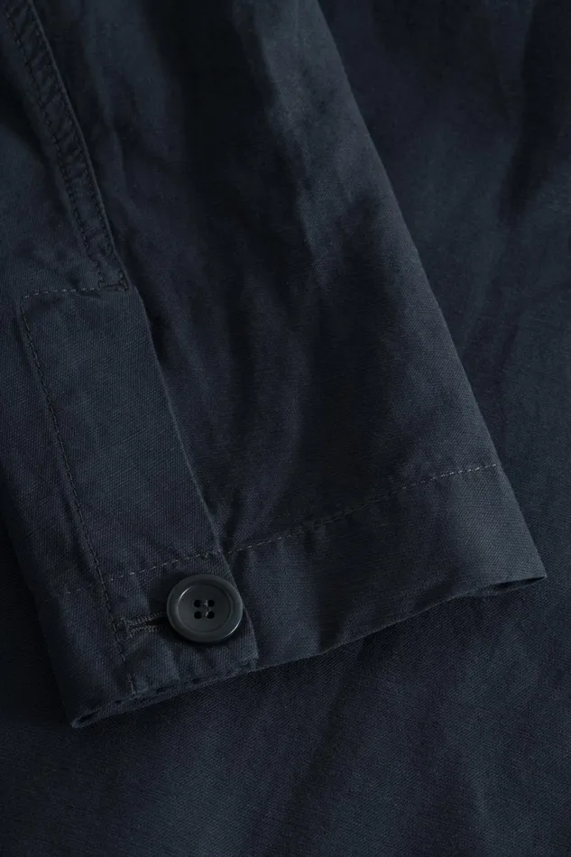 Men Tyge Cotton Linen Overshirt Dark Navy Norse Projects Overshirts