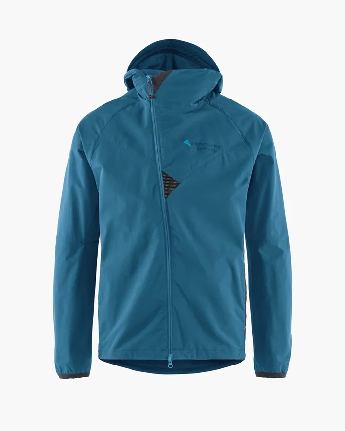 Men Vanadis 20 WindStretch Jacket Monkshood Blue Klttermusen Wind Resistant Jackets