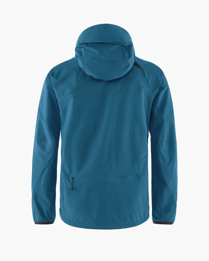 Men Vanadis 20 WindStretch Jacket Monkshood Blue Klttermusen Wind Resistant Jackets