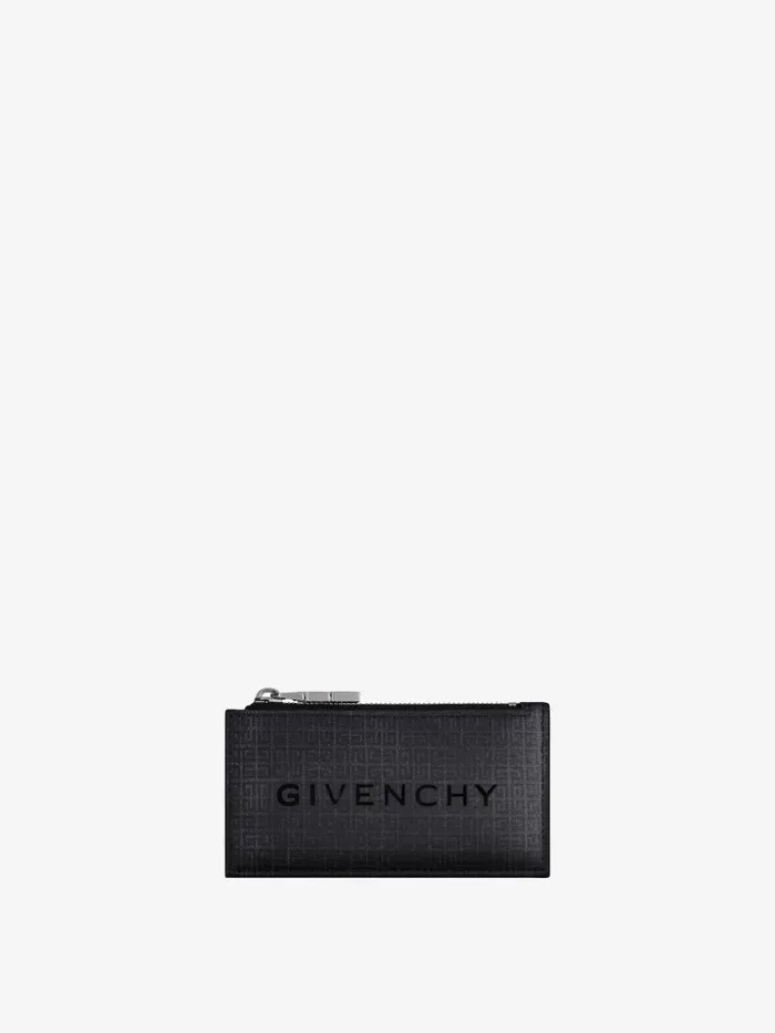 Men Wallets and Card Holders Givenchy GIVENCHY Zipped Wallet In 4G Nylon Black