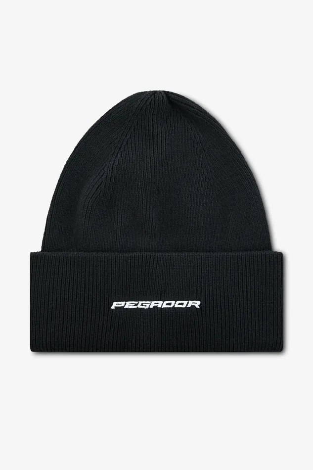 MenWomen Pegador Beanies Alden Beanie Black White