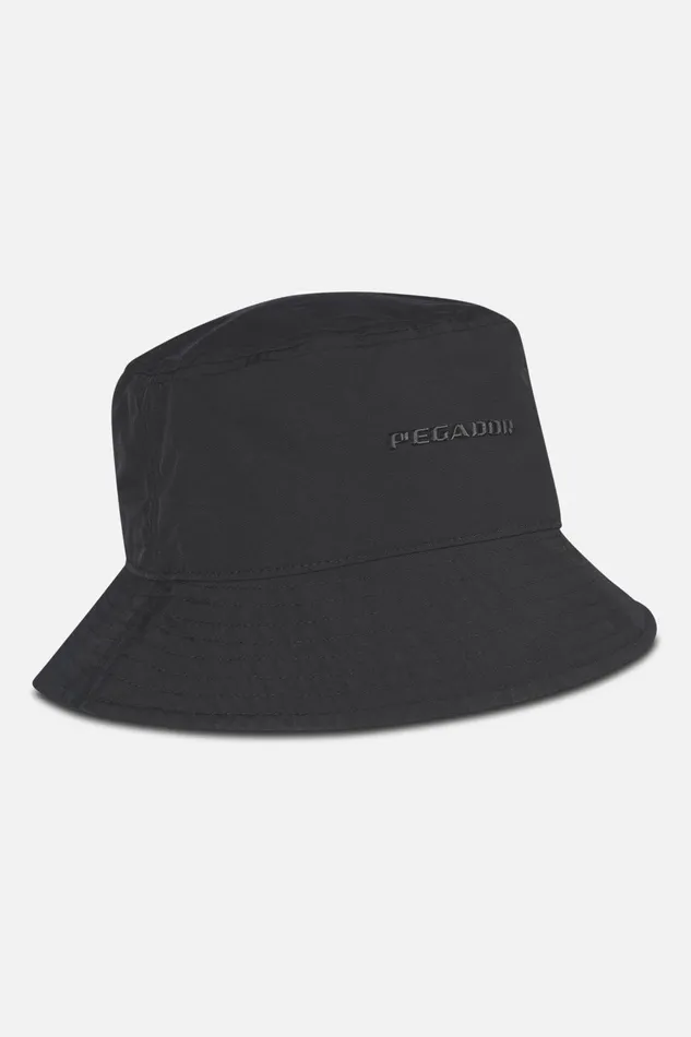 MenWomen Pegador Caps and Hats Logo Crushed Nylon Bucket Hat Black
