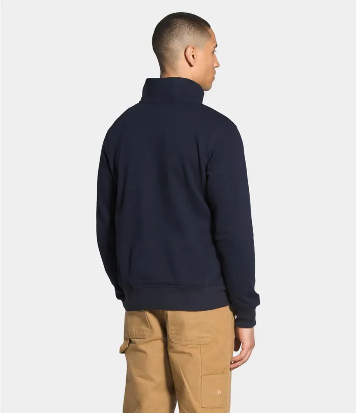 Mens The North Face Fleece Snap Fleece Pullover Aviator Navy