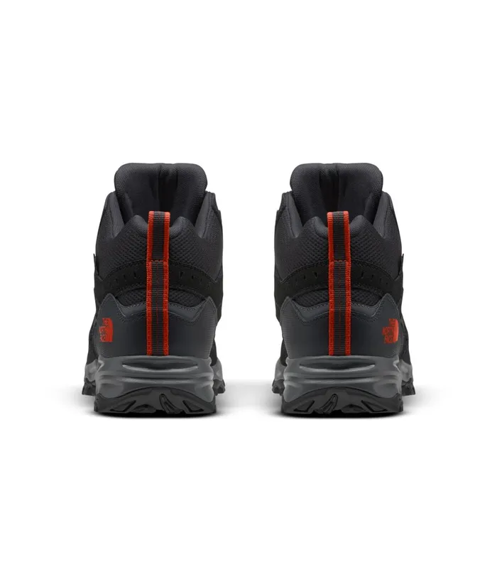 Mens The North Face Hiking Trail Edge Mid WP Asphalt Greypicante Red