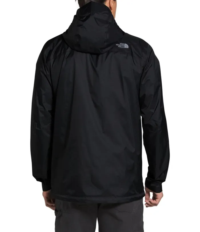 Mens The North Face Rainwear Venture 2 Jacket 8211 Tall Tnf Blacktnf Blackmid Grey