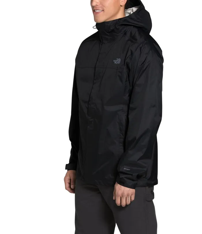 Mens The North Face Rainwear Venture 2 Jacket 8211 Tall Tnf Blacktnf Blackmid Grey